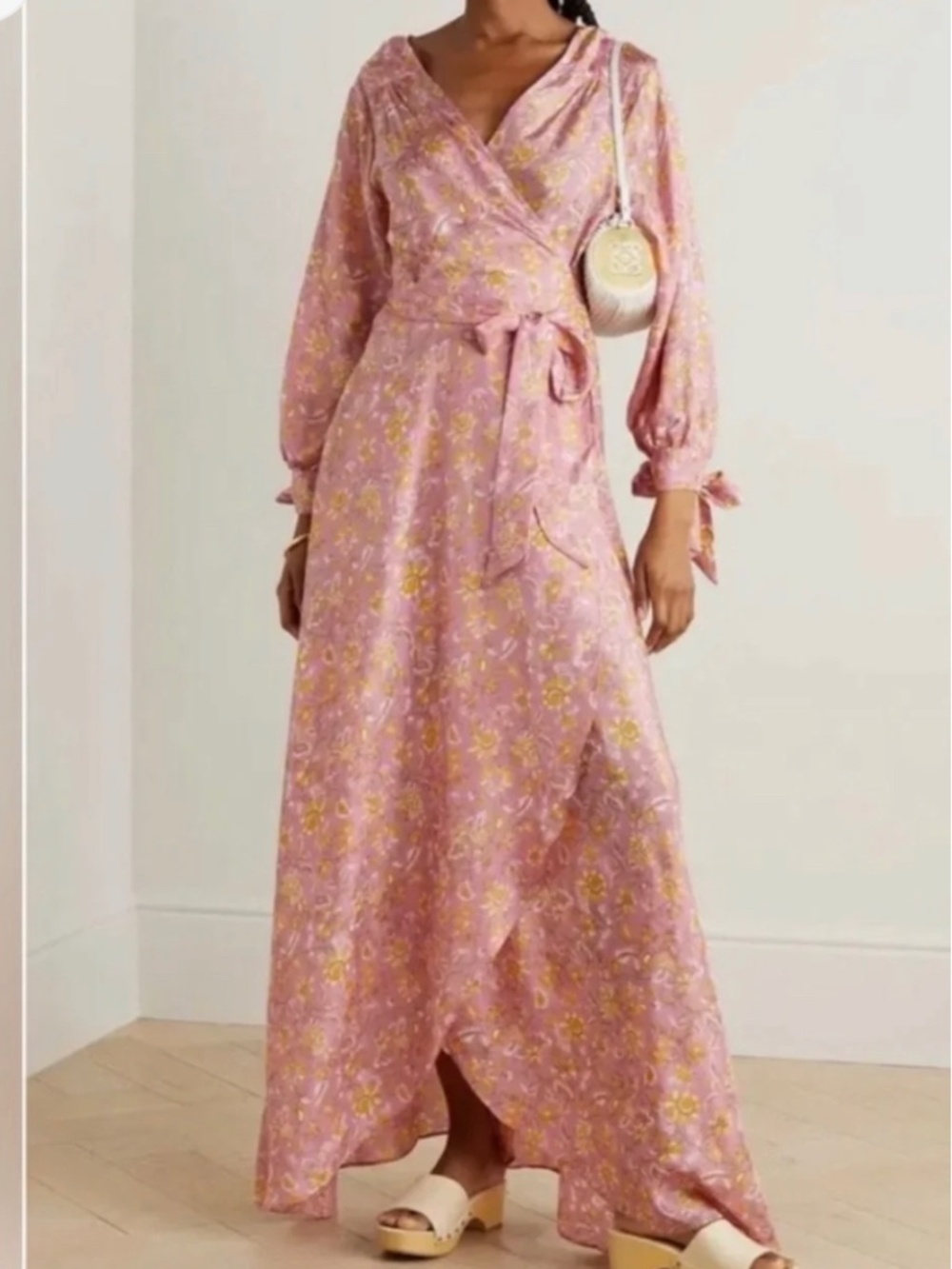 Hannah floral wrap dress